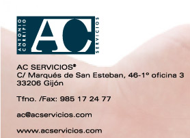 AC Servicios Calle Marqués de San Esteban 46 1º oficina 3. 33026 Gijón. Teléfono/Fax: 985 17 24 77